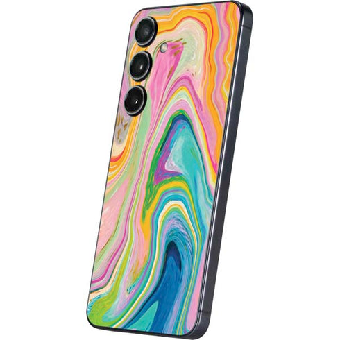 Rainbow Marble by Etta Vee Galaxy S25 Skin